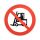 WARNING SIGN 'NO FORKLIFT' CIRCLE červená