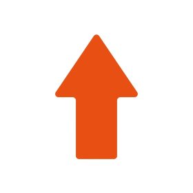 PODLAHOVÁ ZNAČKA STRAIGHT ARROW oranžová