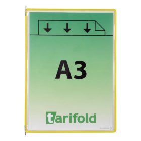   Zobrazovacia tabuľa A3, žltá, vertikálna, s otvorom na hornej strane