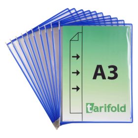   Zobrazovacia tabuľa A3, modrá, stojatá, s otváraním na vnútornej strane