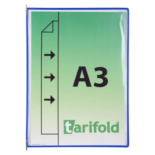 Zobrazovacia tabuľa A3, modrá, stojatá, s otváraním na vnútornej strane