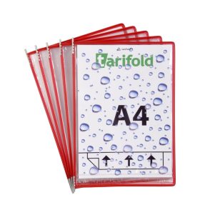   Vodotesná výstavná tabuľa A4 červená, otvorené dno so stierkovým uzáverom