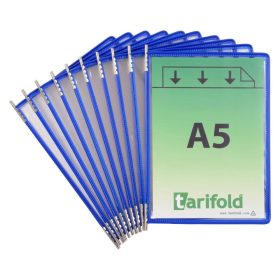   Zobrazovacia tabuľa A5, modrá, vertikálna, s otvorom na hornej strane