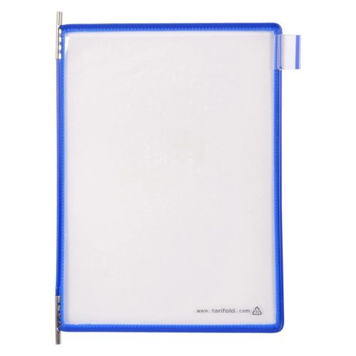 Zobrazovacia tabuľa A5, modrá, vertikálna, s otvorom na hornej strane
