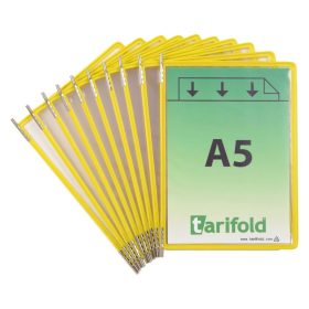   Zobrazovacia tabuľa A5, žltá, vertikálna, s otvorom na hornej strane