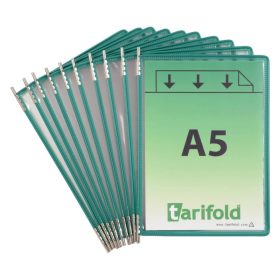   Zobrazovacia tabuľa A5, zelená, horizontálna, s otvorom na hornej strane