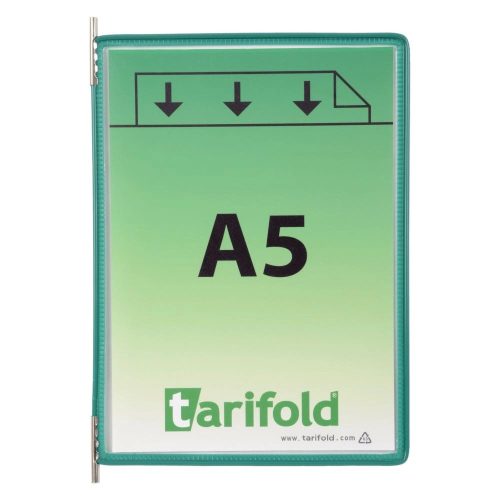 Zobrazovacia tabuľa A5, zelená, horizontálna, s otvorom na hornej strane