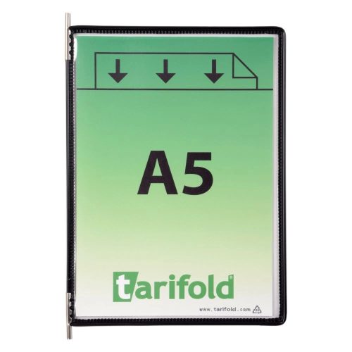 Zobrazovacia tabuľa A5, čierna, vertikálna, s otvorom na hornej strane