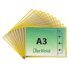   Zobrazovacia tabuľa A3, žltá, horizontálna, s otváranie na vonkajšej strane