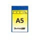 Identifikačné vrecko, A5, portrét, magnetické, modrá, 350µ, 10 ks