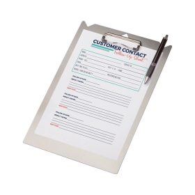 Strieborný písací tablet A4+, hliník/PP