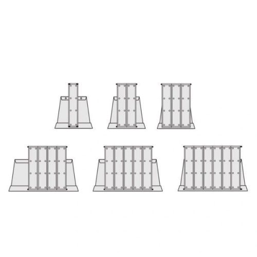 Stolový stojan A4, kovový, prázdny, na 50 tabúľ