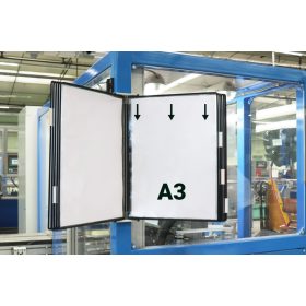 Nástenný držiak A3 oceľ + 10 čierna zobrazovacie tabule