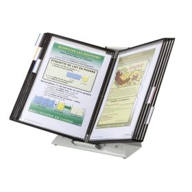   Sterifold antibakteriálna stolová súprava z nehrdzavejúcej ocele A4, kov + 10 tabúľ, čierna