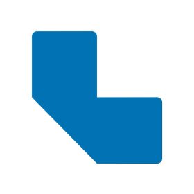   GEToolbox® Tvar L Flexibilné značenie podlahy 25 mm modrá