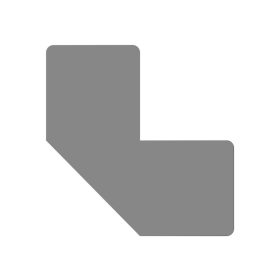   GEToolbox® Tvar L Flexibilné značenie podlahy 25 mm šedá