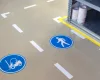 GEToolbox® I Alakú Flexibilis padlójelölés 50 mm SIGNAL KÉK RAL 5005