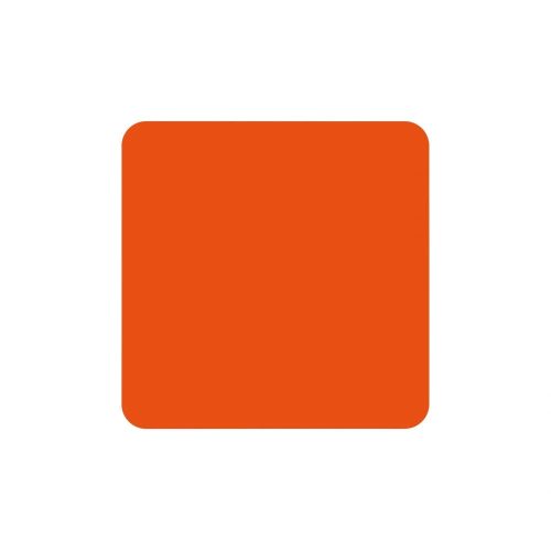 GEToolbox® Tvar Kvadrantu Flexibilné značenie podlahy 50 mm oranžová