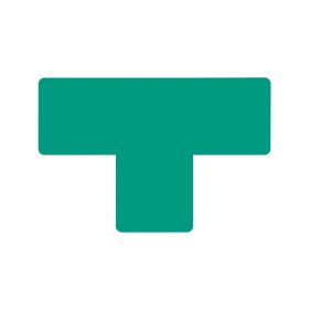   GEToolbox® Tvar T Flexibilné značenie podlahy 50 mm zelená