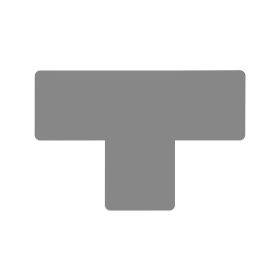   GEToolbox® Tvar T Flexibilné značenie podlahy 50 mm šedá