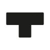GEToolbox® Tvar T Flexibilné značenie podlahy 50 mm čierna