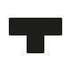 GEToolbox® Tvar T Masívne značenie podlahy 50 mm čierna