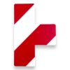 GEToolbox® Tvar T Flexibilné značenie podlahy 50 mm biela-červená