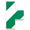 GEToolbox® Tvar T Flexibilné značenie podlahy 50 mm biela-zelená