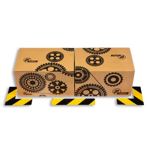 GEToolbox® I Tvar Flexibilné značenie podlahy 75 mm biela-modrá