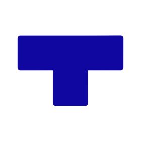   GEToolbox® T Alakú Flexibilis padlójelölés 100 mm SIGNAL KÉK RAL 5005