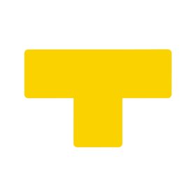   GEToolbox® T Alakú Flexibilis padlójelölés 100 mm TRAFFIC SÁRGA RAL1023