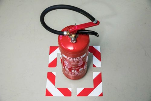 GEToolbox® Dlhý tvar L Flexibilné značenie podlahy 100 mm žltá-červená