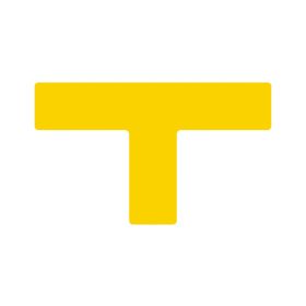   GEToolbox® Hosszú T Alakú Flexibilis padlójelölés 100 mm TRAFFIC SÁRGA RAL1023