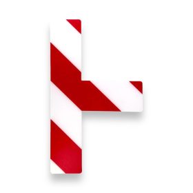   GEToolbox® Dlhý tvar T Flexibilné značenie podlahy 100 mm biela-červená