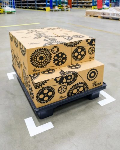 GEToolbox® Dlhý tvar L Flexibilné značenie podlahy 25 mm žltá