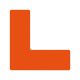 GEToolbox® Dlhý tvar L Masívne značenie podlahy 50 mm oranžová