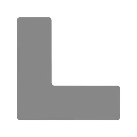   GEToolbox® Dlhý tvar L Flexibilné značenie podlahy 50 mm šedá