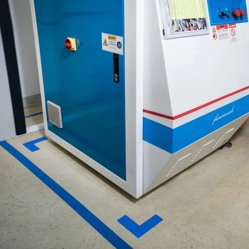 GEToolbox® Dlhý tvar L Flexibilné značenie podlahy 25 mm čierna