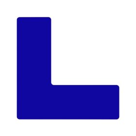   GEToolbox® Hosszú L Alakú Flexibilis padlójelölés 25 mm SIGNAL KÉK RAL 5005