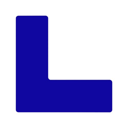 GEToolbox® Dlhý tvar L Flexibilné značenie podlahy 50 mm žltá