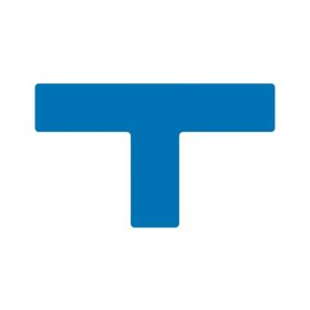   GEToolbox® Dlhý tvar T Flexibilné značenie podlahy 75 mm modrá