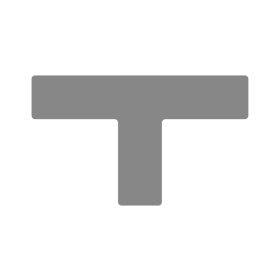   GEToolbox® Dlhý tvar T Flexibilné značenie podlahy 50mm šedá