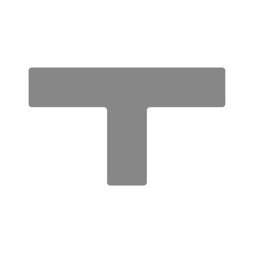 GEToolbox® Dlhý tvar T Masívne značenie podlahy 50mm šedá
