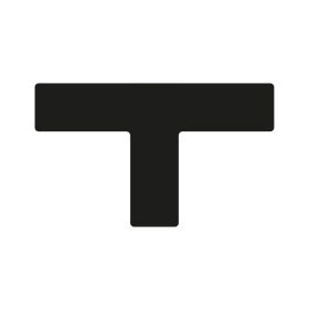   GEToolbox® Dlhý tvar T Flexibilné značenie podlahy 75 mm čierna