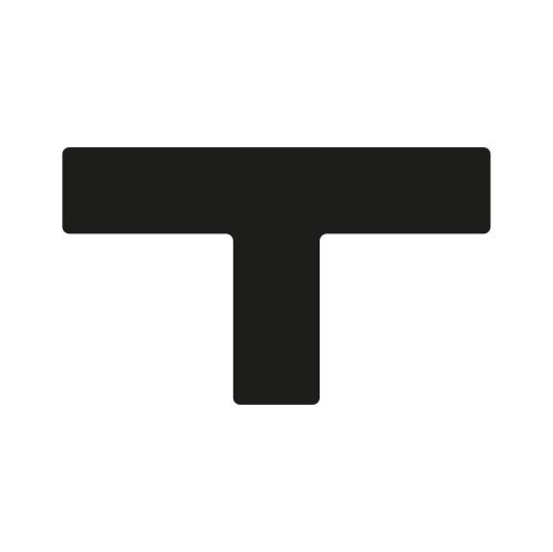 GEToolbox® Dlhý tvar T Masívne značenie podlahy 50mm čierna