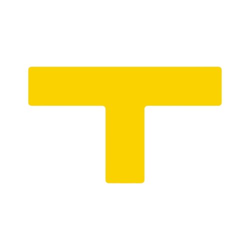 GEToolbox® Hosszú T Alakú Flexibilis padlójelölés 50mm TRAFFIC SÁRGA RAL1023