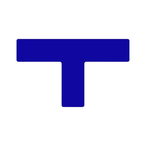 GEToolbox® Hosszú T Alakú Flexibilis padlójelölés 75 mm SIGNAL KÉK RAL 5005