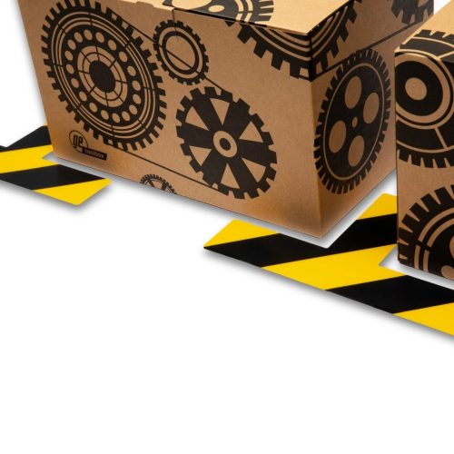 GEToolbox® Dlhý tvar T Flexibilné značenie podlahy 50 mm biela-červená