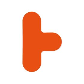   GEToolbox® Tvar T Flexibilné značenie podlahy zaokrúhlené 90 mm oranžová
