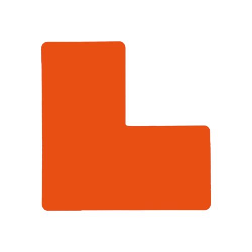 GEToolbox® Rövid L alakú Flexibilis padlójelölés 100 mm NARANCS